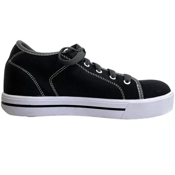 HEELEYS Wheeled Sneakers in Black canvas Gray TZzasrim Unisex Size 5 Big Kid - Picture 2 of 9